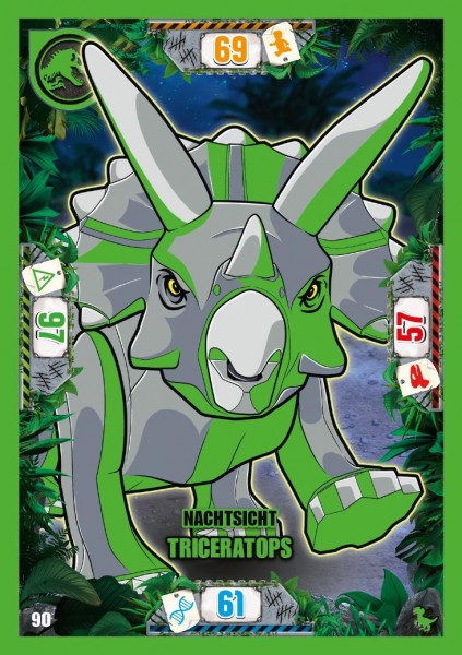 Nummer 090 I Nachtsicht Triceratops I LEGO Jurassic World TCG 3