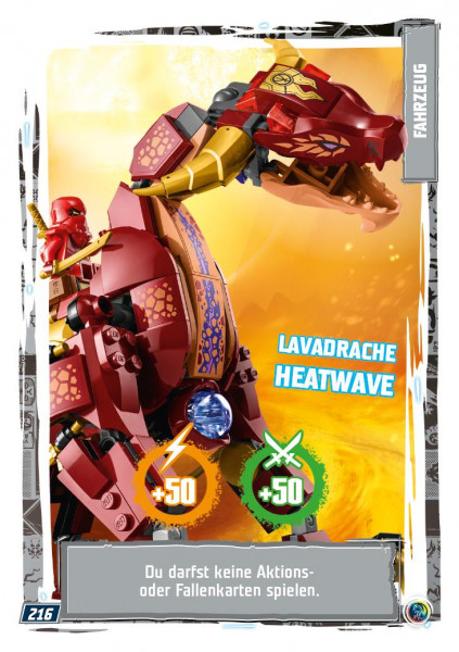 Nummer 216 I Lavadrache Heatwave I LEGO Ninjago TCG 9