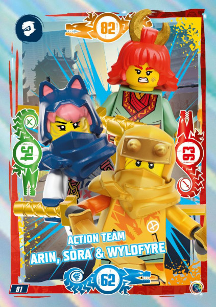 Nummer 081 I Action Team Arin, Sora & Wyldfyre I LEGO Ninjago TCG 9