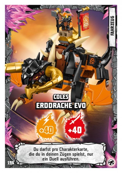 Nummer 196 I Coles Erddrache EVO I LEGO Ninjago TCG 8 Next Level