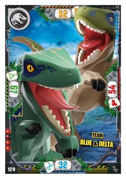 Nummer 129 I Team Blue & Delta I LEGO Jurassic World TCG 3