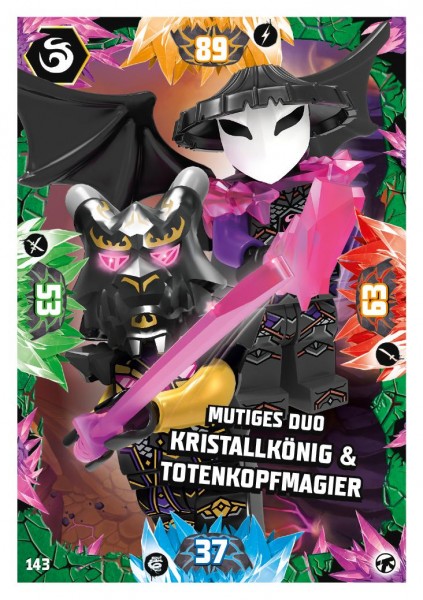 Nummer 143 I Mutiges Duo Kristallknig & Totenkopfmagier I LEGO Ninjago TCG 8 Next Level