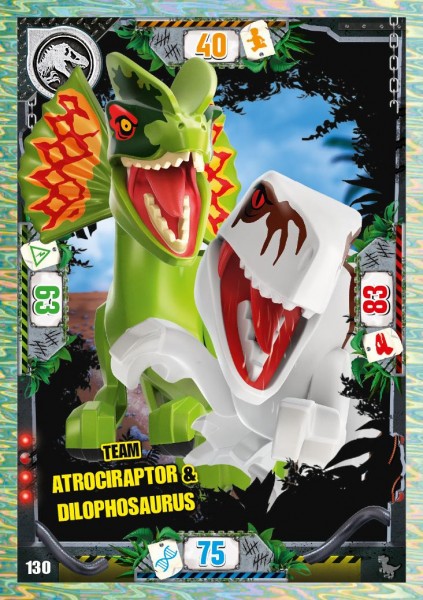 Nummer 130 I Team Atrociraptor & Dilophosaurus I LEGO Jurassic World TCG 3