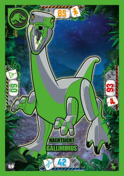 Nummer 069 I Nachtsicht Gallimimus I LEGO Jurassic World TCG 3