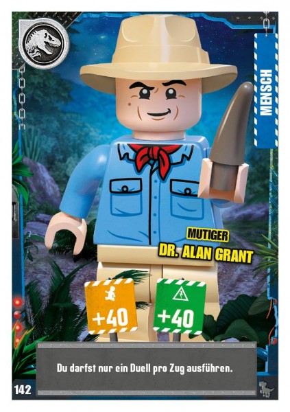 Nummer 142 I Mutiger Dr. Alan Grant I LEGO Jurassic World TCG 3