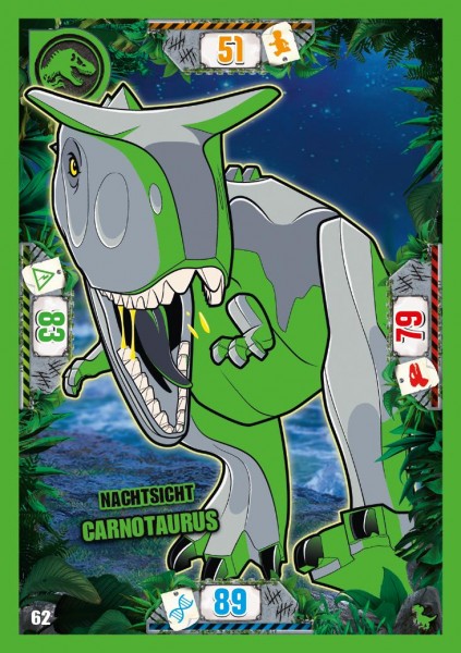 Nummer 062 I Nachtsicht Carnotaurus I LEGO Jurassic World TCG 3