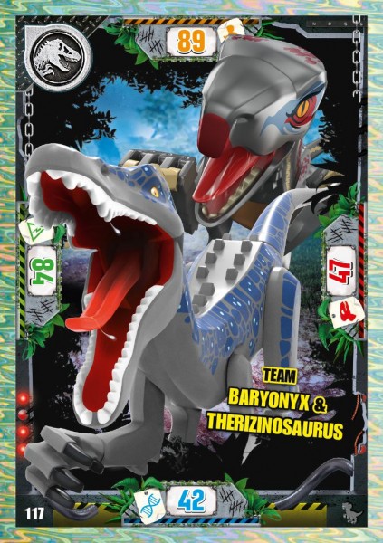 Nummer 117 I Team Baryonyx & Therizinosaurus I LEGO Jurassic World TCG 3