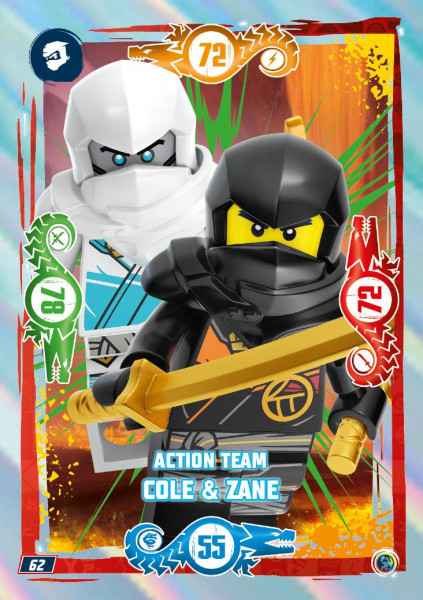 Nummer 062 I Action Team Cole & Zane I LEGO Ninjago TCG 9