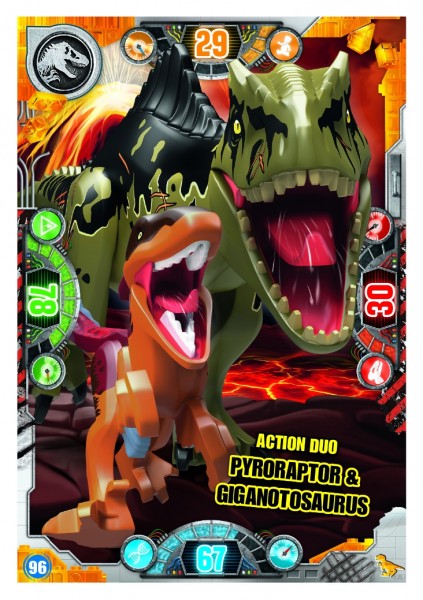 Nummer 96P I Action Duo Pyroraptor & Giganotosaurus Twin-Karte