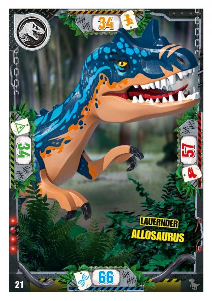 Nummer 021 I Lauernder Allosaurus I LEGO Jurassic World TCG 3
