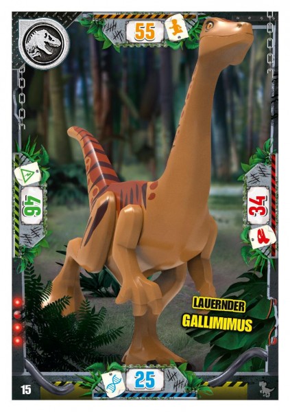 Nummer 015 I Lauernder Gallimimus I LEGO Jurassic World TCG 3