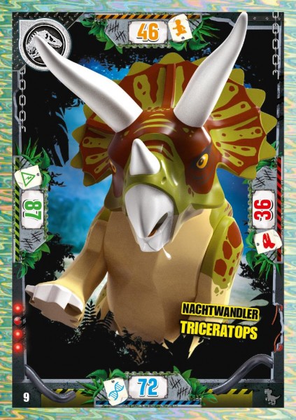Nummer 009 I Nachtwandler Triceratops I LEGO Jurassic World TCG 3
