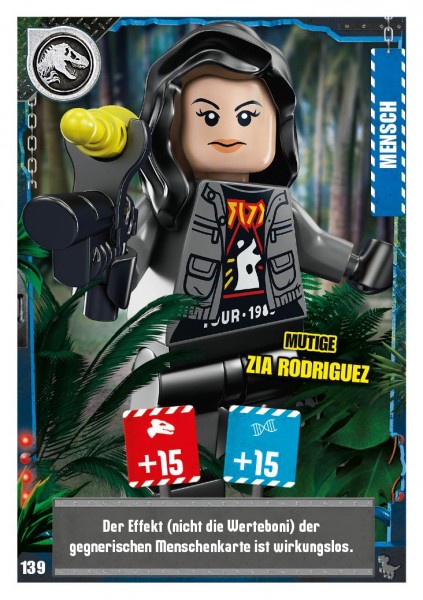 Nummer 139 I Mutige Zia Rodriguez I LEGO Jurassic World TCG 3
