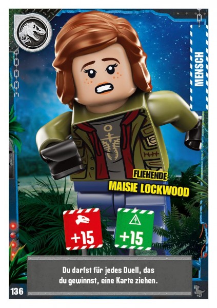 Nummer 136 I Fliehende Maisie Lockwood I LEGO Jurassic World TCG 3