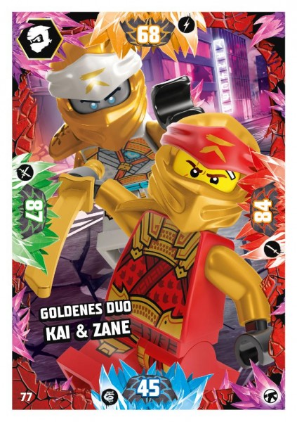 Nummer 077 I Goldenes Duo Kai & Zane I LEGO Ninjago TCG 8 Next Level