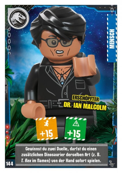Nummer 144 I Erschöpfter Dr. Ian Malcolm I LEGO Jurassic World TCG 3