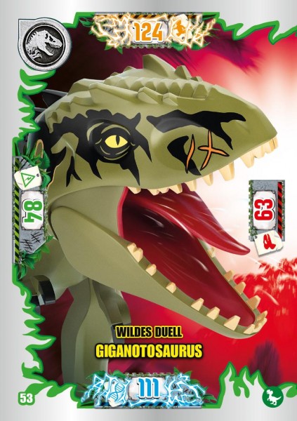 Nummer 053 I Wildes Duell Giganotosaurus I LEGO Jurassic World TCG 3