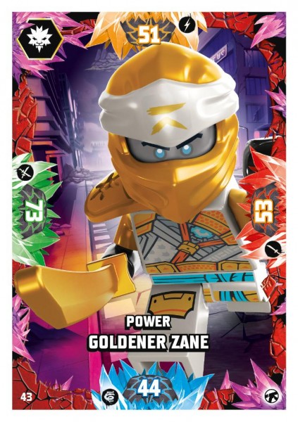 Nummer 043 I Power Goldener Zane I LEGO Ninjago TCG 8 Next Level