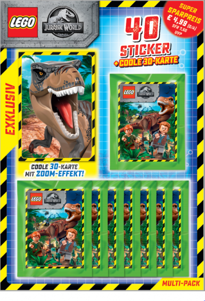 8 Tüten Sondersticker Blue Ocean Lego Jurassic World Sticker 1 x Multipack 