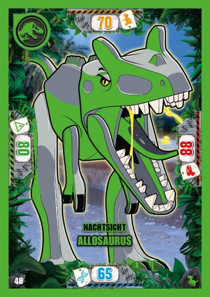 Nummer 048 I Nachtsicht Allosaurus I LEGO Jurassic World TCG 3