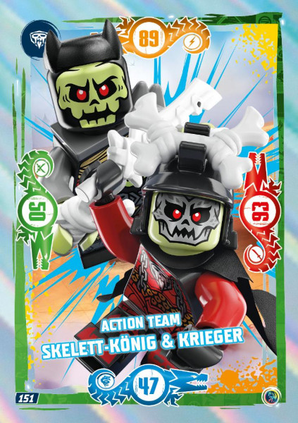 Nummer 151 I Action Team Skelett-König & -Krieger I LEGO Ninjago TCG 9