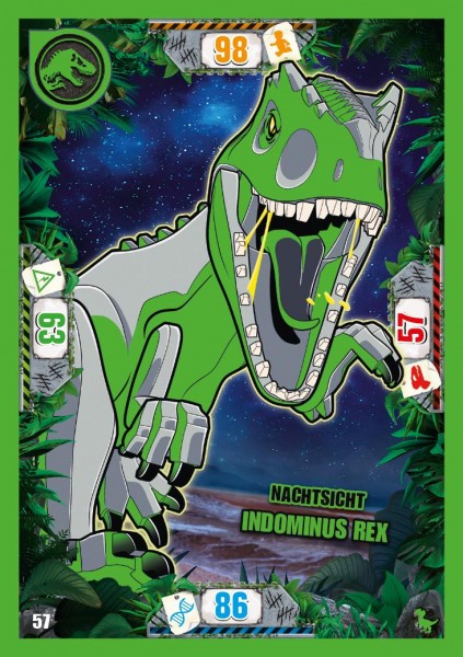 Nummer 057 I Nachtsicht Indominus Rex I LEGO Jurassic World TCG 3