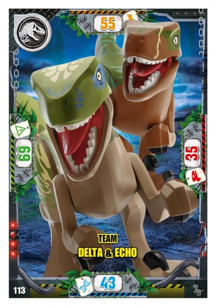 Nummer 113 I Team Delta & Echo I LEGO Jurassic World TCG 3