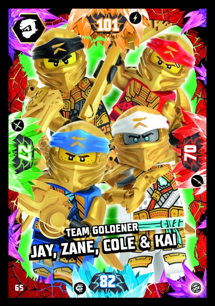 Nummer 065 I Team Goldener Jay, Zane, Cole & Kai