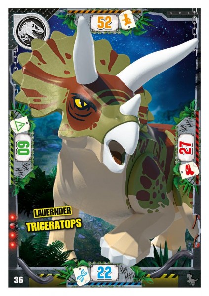 Nummer 036 I Lauernder Triceratops I LEGO Jurassic World TCG 3