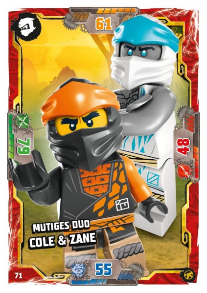 Nummer 071 I Mutiges Duo Cole & Zane I LEGO Ninjago TCG 8 Next Level