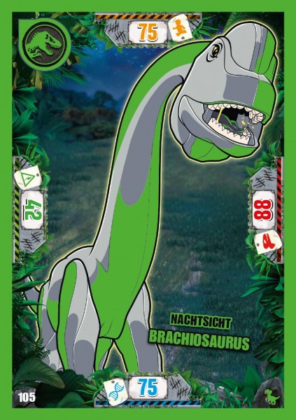 Nummer 105 I Nachtsicht Brachiosaurus I LEGO Jurassic World TCG 3