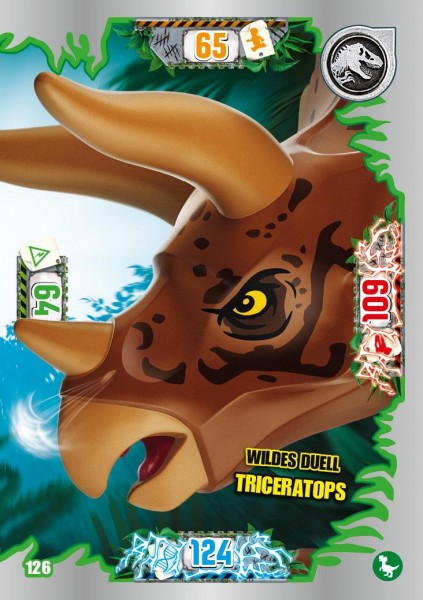 Nummer 126 I Wildes Duell Triceratops I LEGO Jurassic World TCG 3