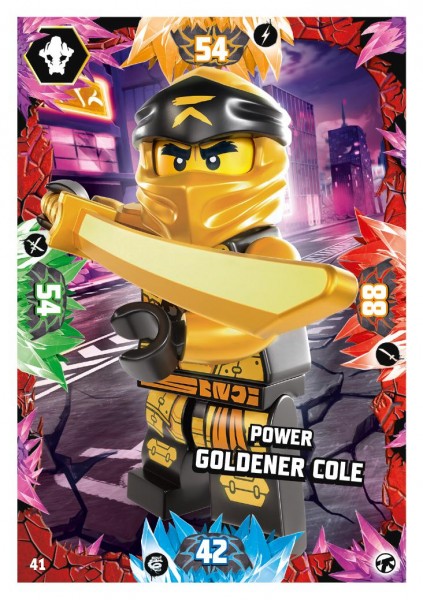 Nummer 041 I Power Goldener Cole I LEGO Ninjago TCG 8 Next Level