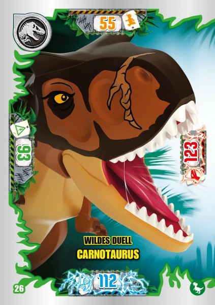 Nummer 026 I Wildes Duell Carnotaurus I LEGO Jurassic World TCG 3