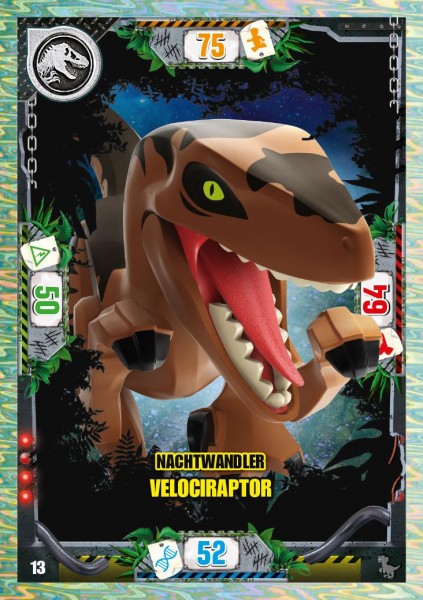Nummer 013 I Nachtwandler Velociraptor I LEGO Jurassic World TCG 3