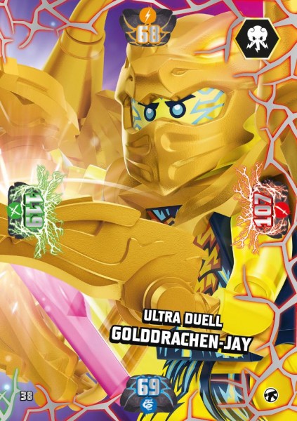 Nummer 038 I Ultra Duell Golddrachen-Jay I LEGO Ninjago TCG 8 Next Level