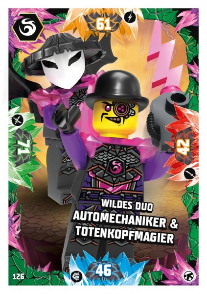 Nummer 126 I Wildes Duo Automechaniker & Totenkopfmagier I LEGO Ninjago TCG 8 Next Level