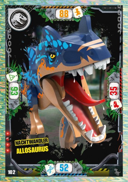 Nummer 102 I Nachtwandler Allosaurus I LEGO Jurassic World TCG 3