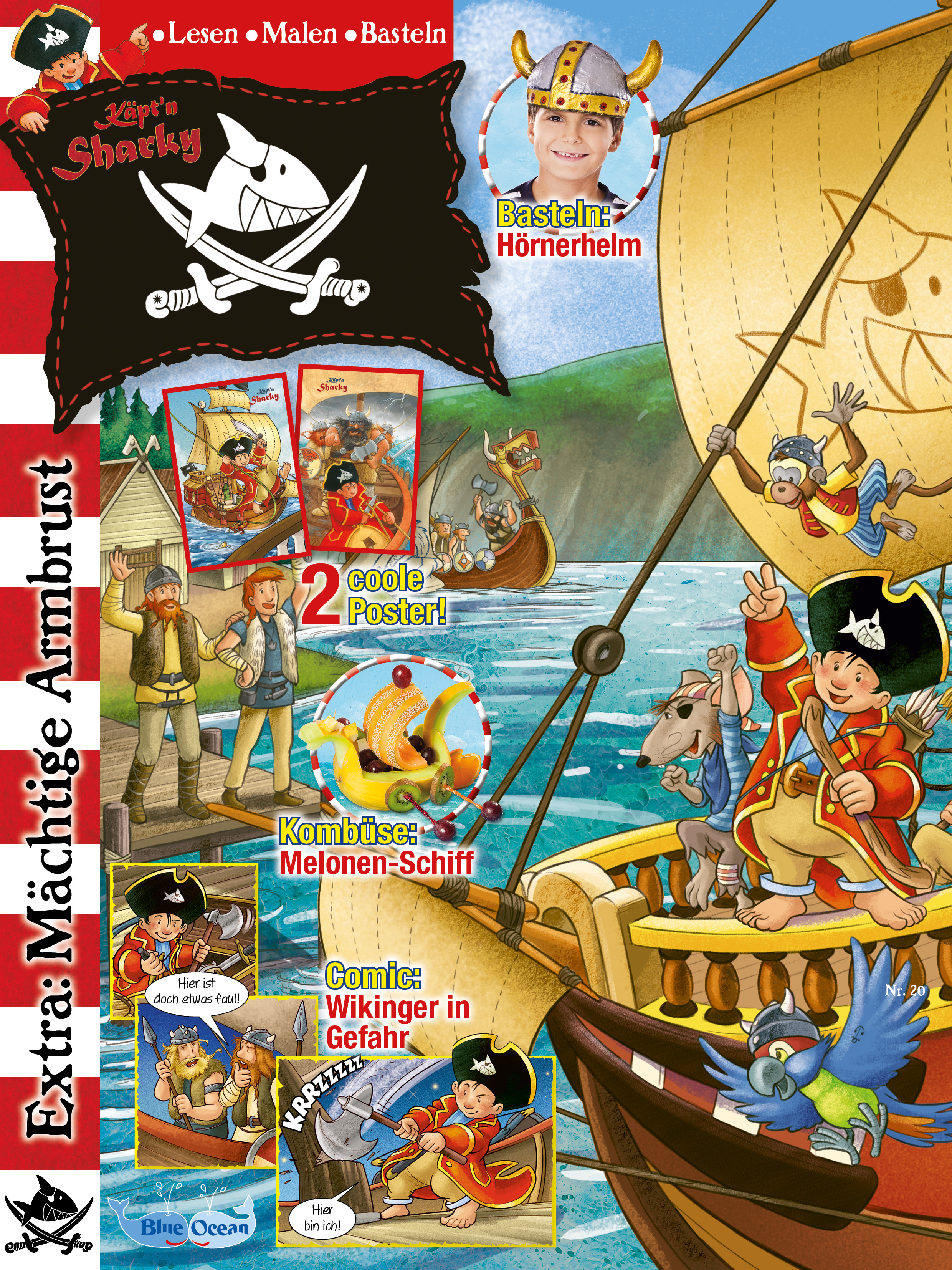 Käpt/'n Sharky Piratenkapitän Sticker