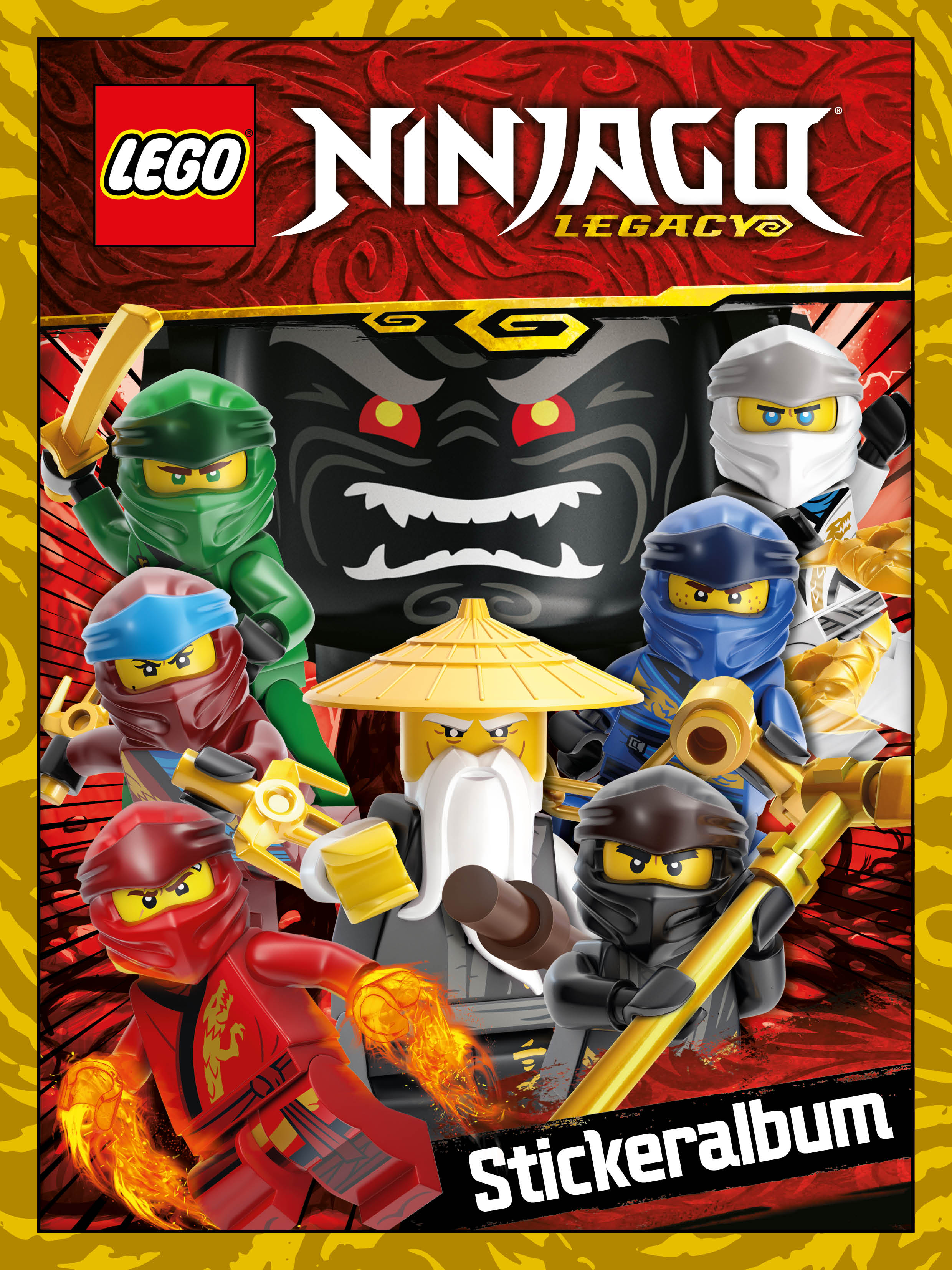Lego Ninjago Legacy Sticker alle 4 exklusiven 3D-Karten 