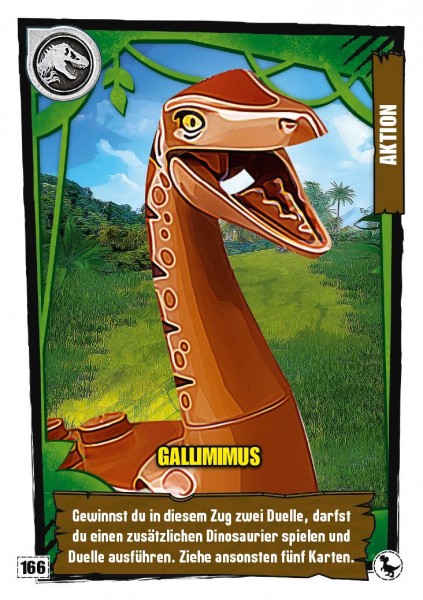 Nummer 166 I Gallimimus I LEGO Jurassic World TCG 3