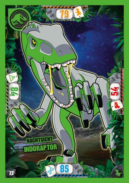 Nummer 072 I Nachtsicht Indoraptor I LEGO Jurassic World TCG 3