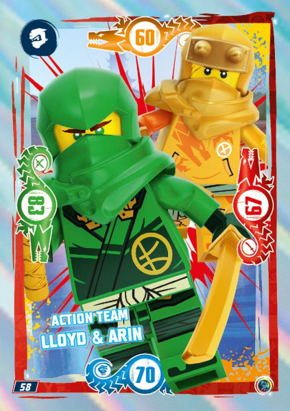 Nummer 058 I Action Team Lloyd & Arin I LEGO Ninjago TCG 9