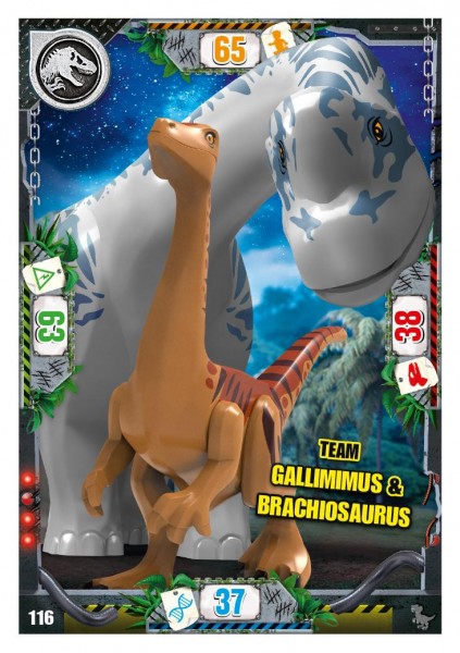 Nummer 116 I Team Gallimimus & Brachiosaurus I LEGO Jurassic World TCG 3