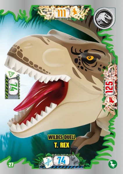 Nummer 027 I Wildes Duell T. Rex I LEGO Jurassic World TCG 3