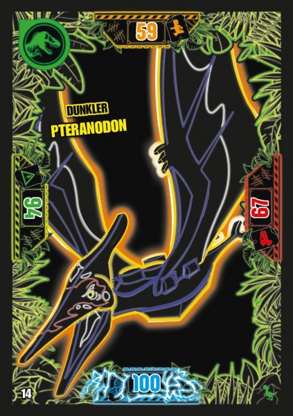Nummer 014 I Dunkler Pteranodon I LEGO Jurassic World TCG 3