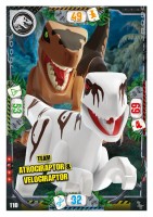 Nummer 110 I TeamAtrociraptor & Velociraptor I LEGO Jurassic World TCG 3 Nummer 110 I TeamAtrociraptor & Velociraptor I LEGO Jurassic World TCG 3