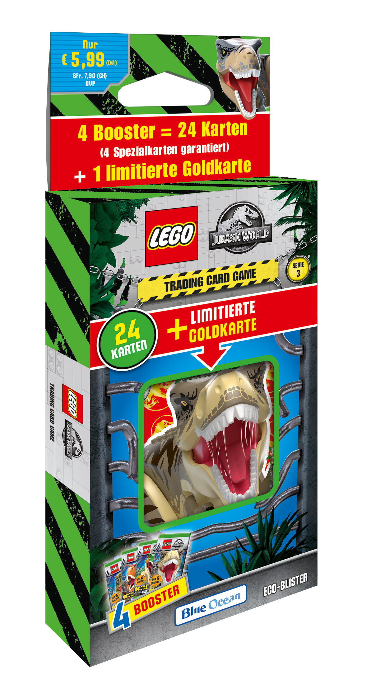 LEGO Jurassic World TCG 3 Blister Trading Card Game Serie 3
