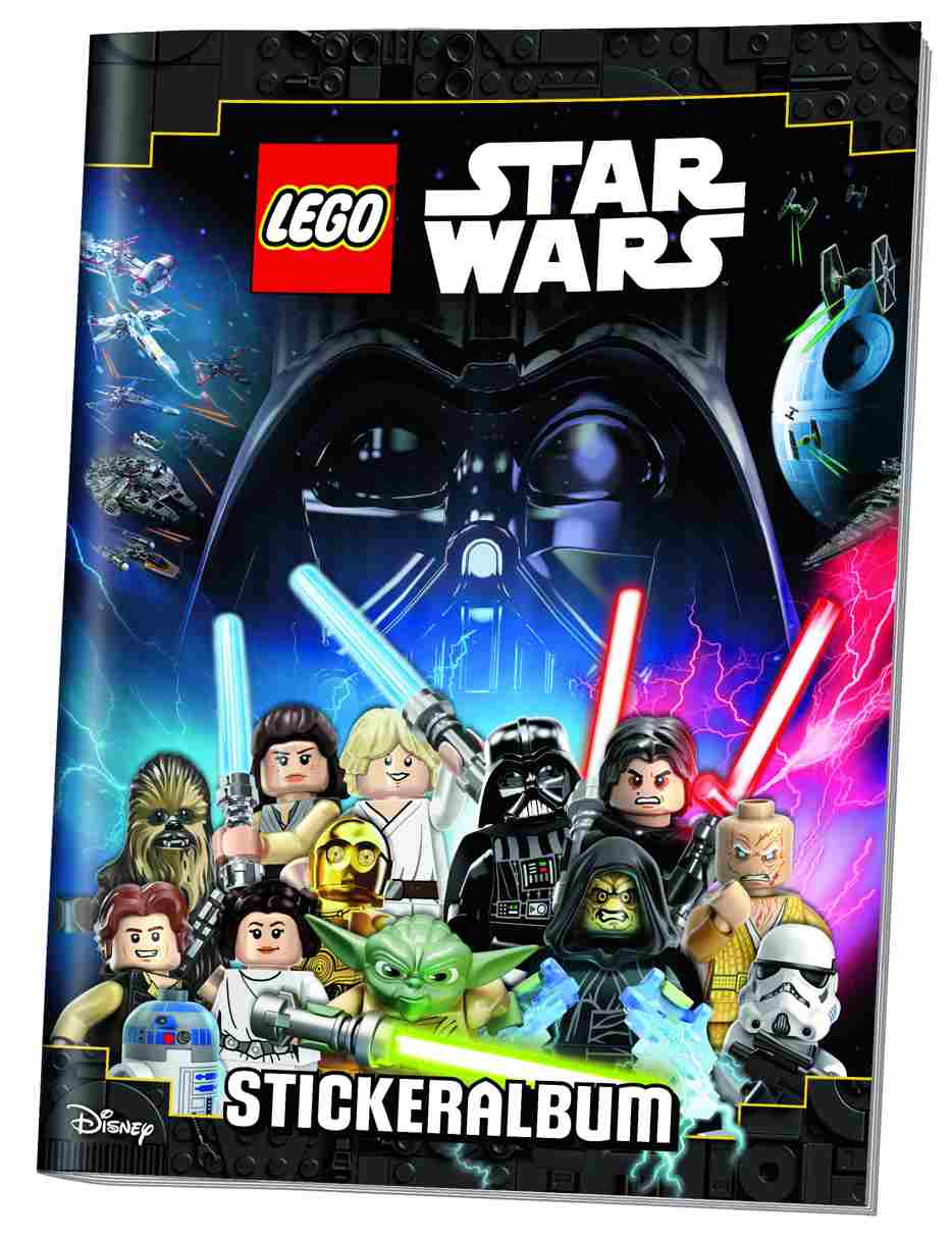 Neu & OVP Sammelalbum 10 Tüten Lego Star Wars Sticker 