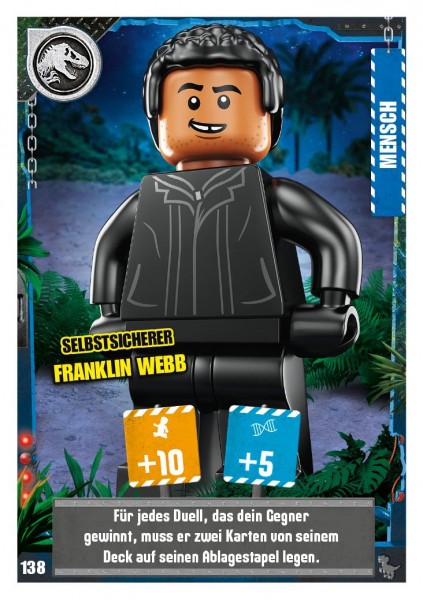 Nummer 138 I Selbstsicherer Franklin Webb I LEGO Jurassic World TCG 3
